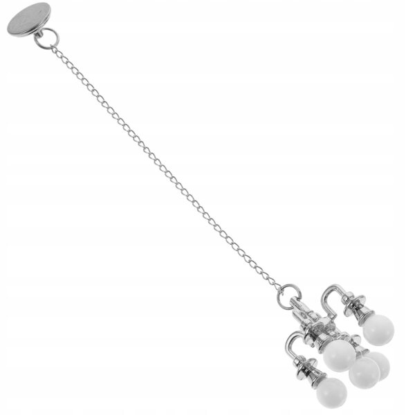 Mini lampada da soffitto argento per decorazioni di case in miniatura