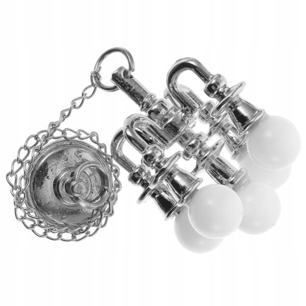 Mini lampada da soffitto argento per decorazioni di case in miniatura