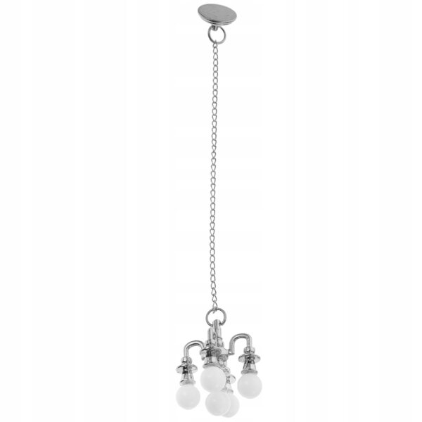 Mini lampada da soffitto argento per decorazioni di case in miniatura