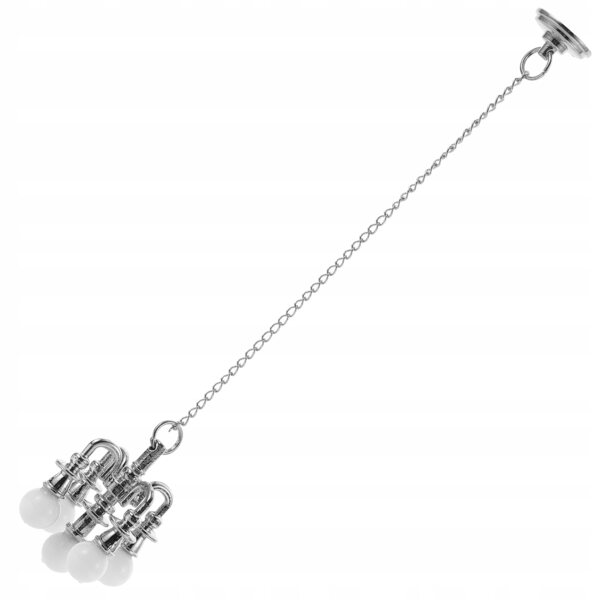 Mini lampada da soffitto argento per decorazioni di case in miniatura