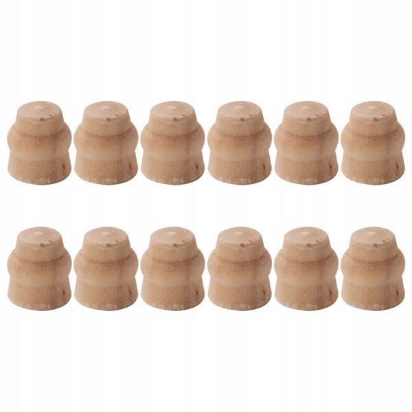 12 Mini-Holzbeine für Tische und Puppenhausdekorationen 0,7 cm