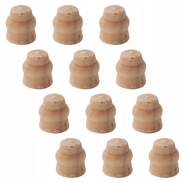 12 Mini-Holzbeine für Tische und Puppenhausdekorationen 0,7 cm