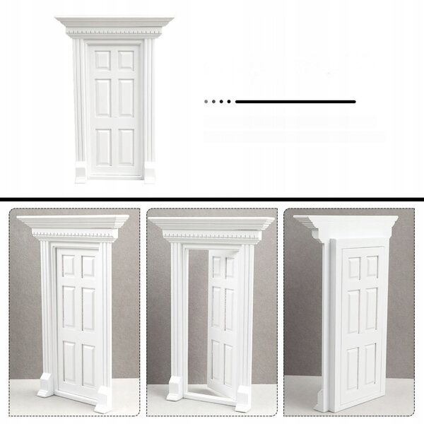 Porte in legno bianco in miniatura per la casa delle bambole e la camera dei bambini