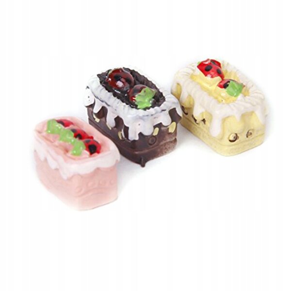 Set 8 Miniature Dolcetti in Resina per Casa delle Bambole 1/12 e 1/6 Colorati