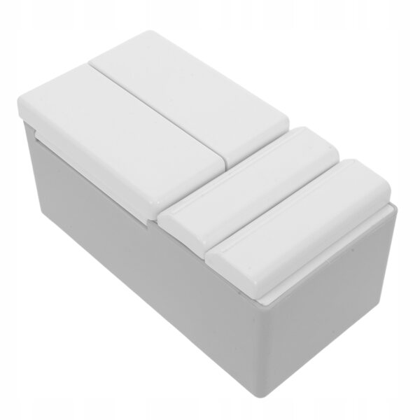 Mini frigorifero bianco con luci e doppia porta per casa delle bambole