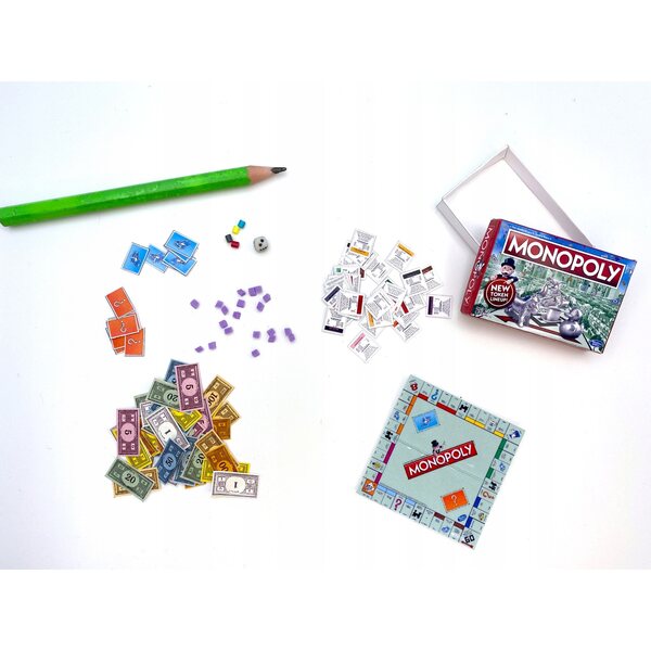 Miniatura gioco Monopoly per bambole fino a 30 cm - accessori per case delle bambole