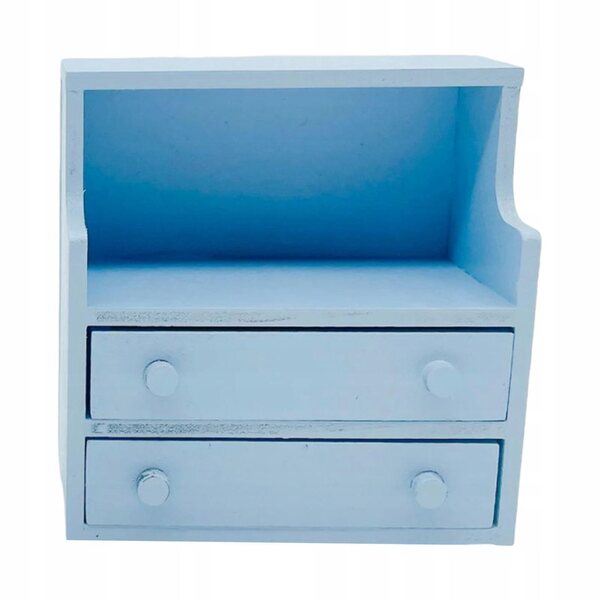 Mini Stolik Nocny für Puppenhaus 1/12 Deko-Accessoire Blau
