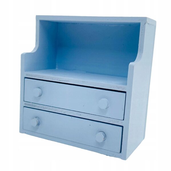 Mini Stolik Nocny für Puppenhaus 1/12 Deko-Accessoire Blau