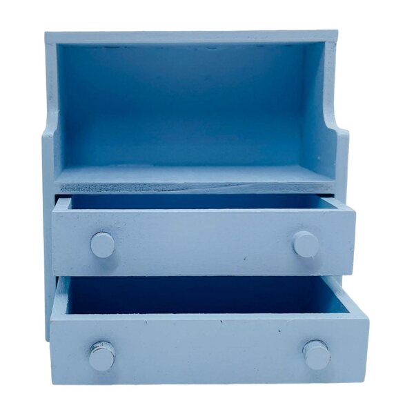 Mini Stolik Nocny für Puppenhaus 1/12 Deko-Accessoire Blau
