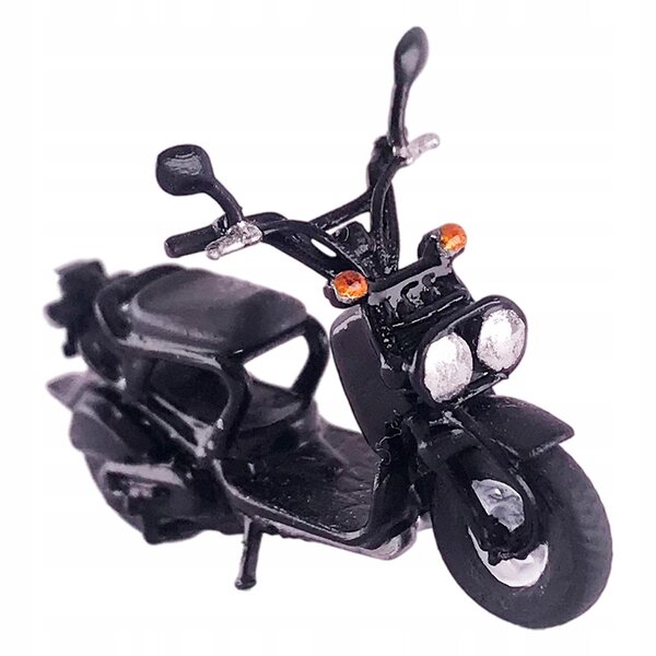 Modello Retro Motociclo 1:64 in Resina Dipinto a Mano per Diorama e Collezione