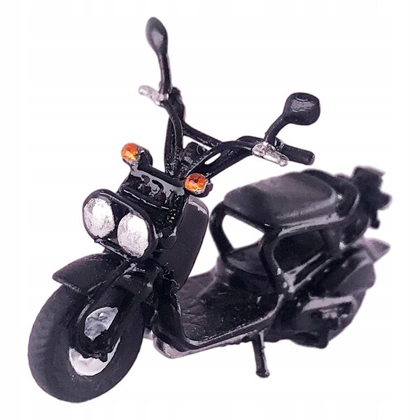 Modello Retro Motociclo 1:64 in Resina Dipinto a Mano per Diorama e Collezione