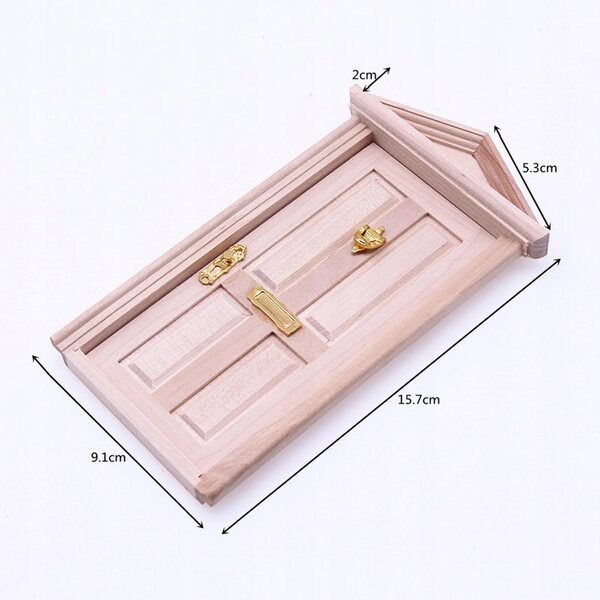 Mini Porte in Legno per Casa delle Bambole Accessori Decorativi fai-da-te