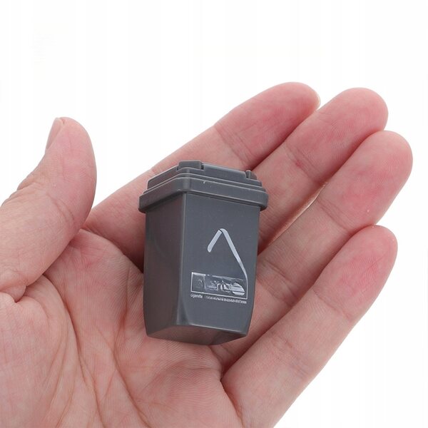 Set di 10 mini cestini per rifiuti colorati in plastica per casa delle bambole