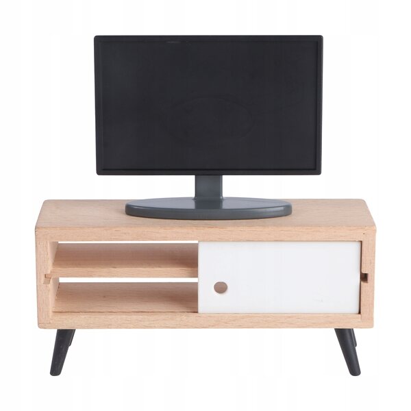 Mini-Fernseher und Schrank für Puppenhaus, realistisches und farbenfrohes Accessoire