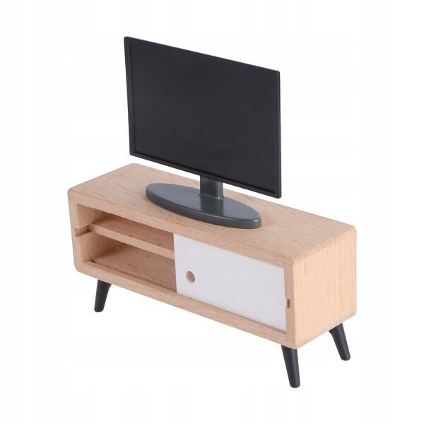 Mini-Fernseher und Schrank für Puppenhaus, realistisches und farbenfrohes Accessoire