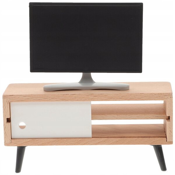 Mini-Fernseher und Schrank für Puppenhaus, realistisches und farbenfrohes Accessoire