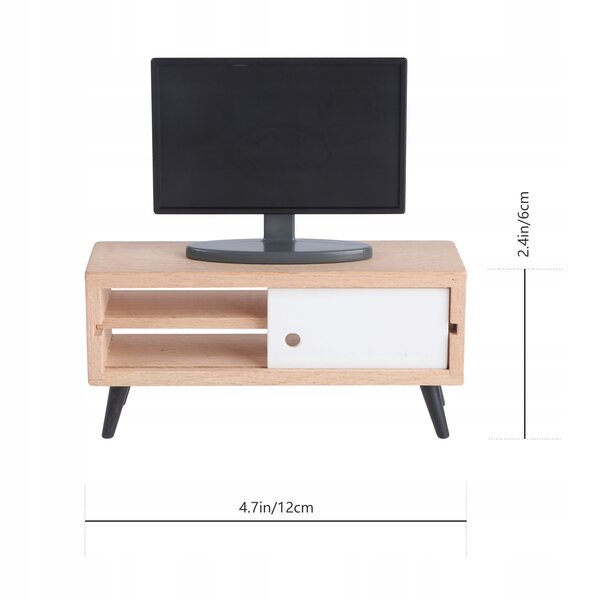 Mini-Fernseher und Schrank für Puppenhaus, realistisches und farbenfrohes Accessoire