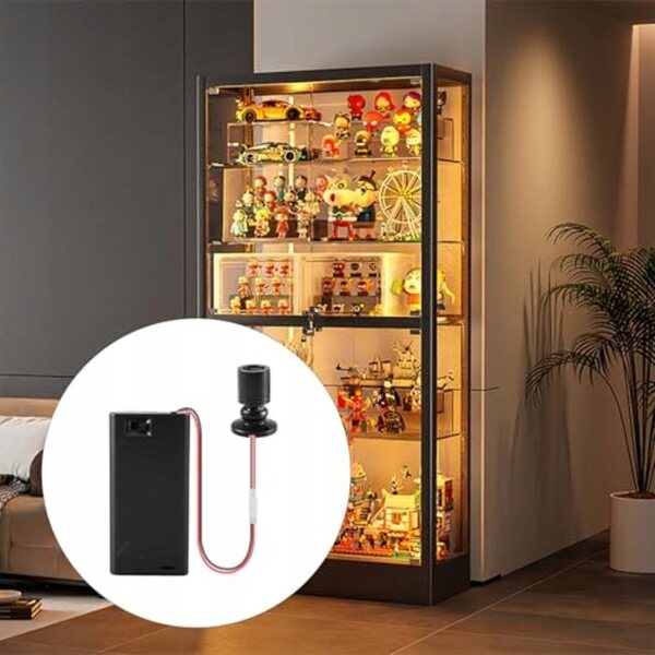 3V 1W Mini-LED-Lampen für Puppenhaus – 2er-Set mit AA-Batteriehalter