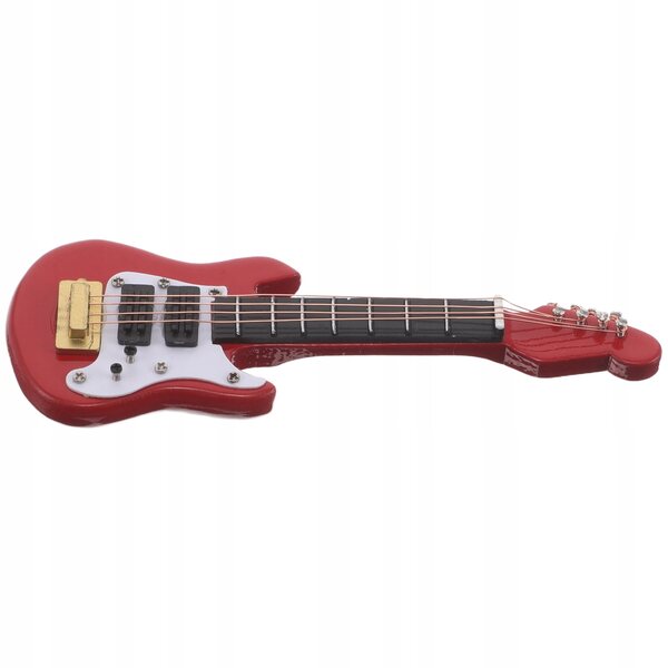 Dekorative Gitarrenminiatur aus Holz für Puppenhäuser und Schreibtische