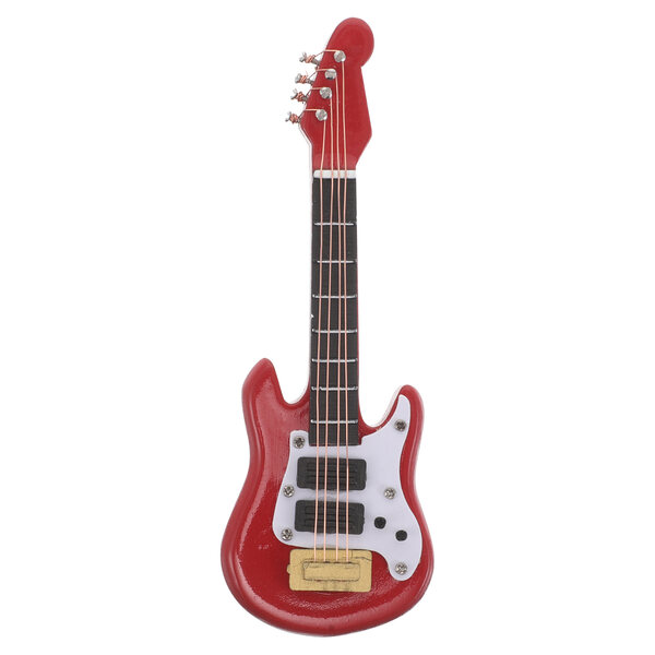 Dekorative Gitarrenminiatur aus Holz für Puppenhäuser und Schreibtische
