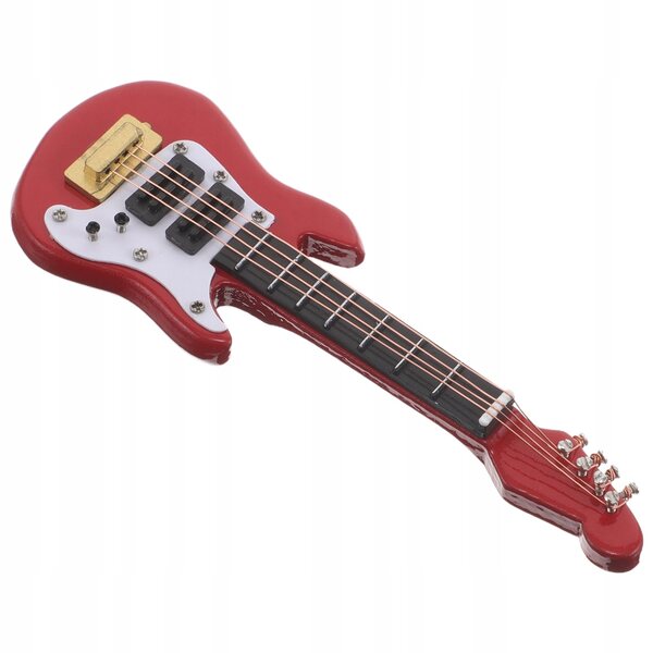Dekorative Gitarrenminiatur aus Holz für Puppenhäuser und Schreibtische