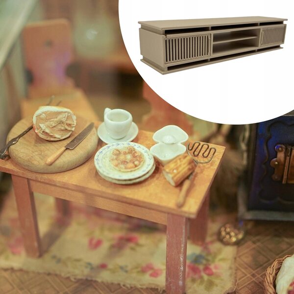 Miniatura Mobile TV per Casa delle Bambole in Scala 1:12, Accessorio Realistico