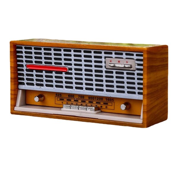 Miniatura Fonografo Vintage per Casa delle Bambole 1:6 e 1:8 in Legno