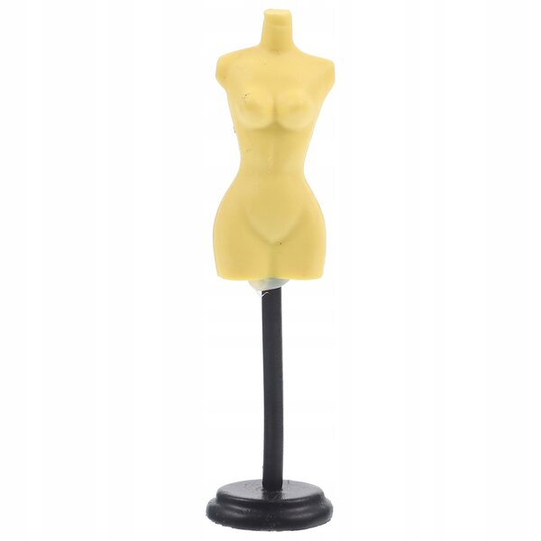 Manichino Mini Decorativo in Resina Giallo per Abiti da Bambola 8,2 cm