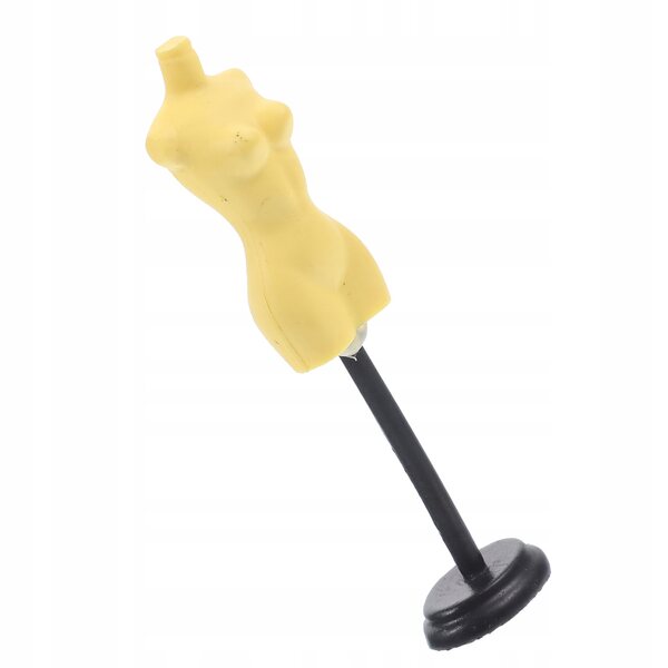 Manichino Mini Decorativo in Resina Giallo per Abiti da Bambola 8,2 cm