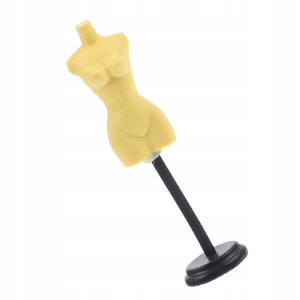 Manichino Mini Decorativo in Resina Giallo per Abiti da Bambola 8,2 cm