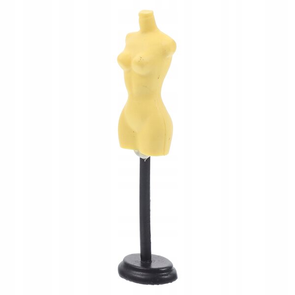 Manichino Mini Decorativo in Resina Giallo per Abiti da Bambola 8,2 cm