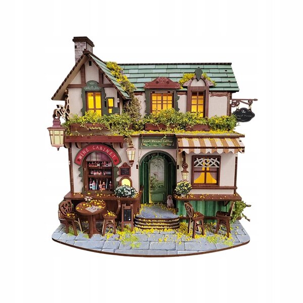 DIY-Puppenhaus aus Holz mit Zubehör, Miniatur zum Bauen für Erwachsene