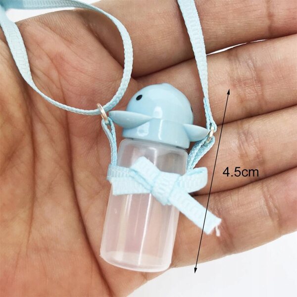 1:12 Puppenhaus-Miniatur-Wasserflasche mit verstellbarem Riemen, blau