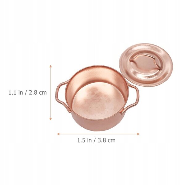 Dekorative Miniatur aus Metalllegierung für Kinder | Mini goldener Topf 3,8 cm
