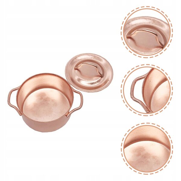 Dekorative Miniatur aus Metalllegierung für Kinder | Mini goldener Topf 3,8 cm