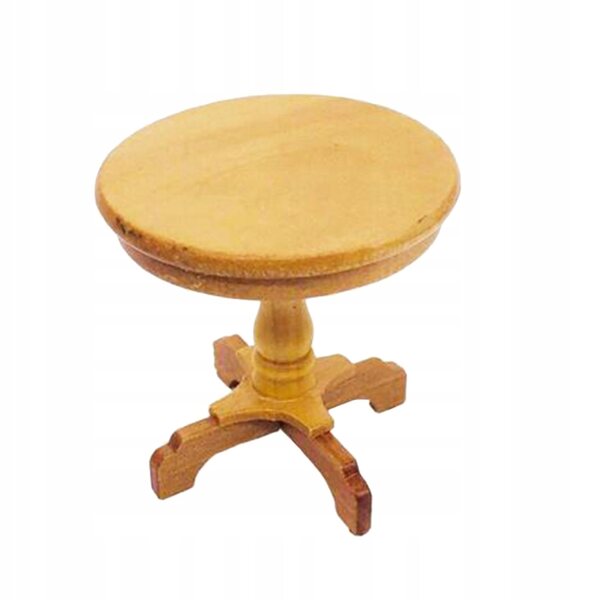 Mini-Couchtisch aus Holz, rund, für Heimdekoration und Miniaturen, 5 x 5 cm