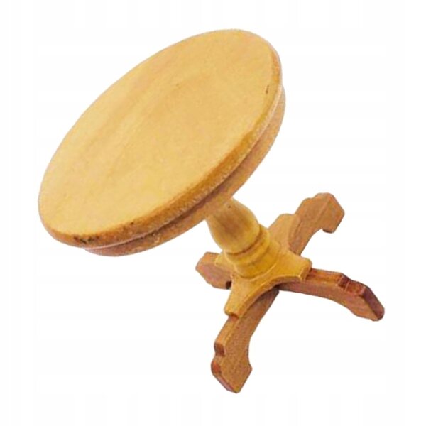 Mini-Couchtisch aus Holz, rund, für Heimdekoration und Miniaturen, 5 x 5 cm