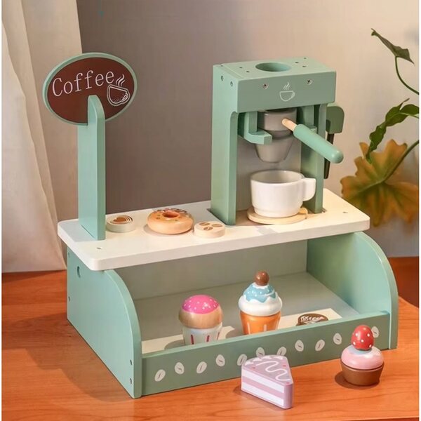 Café-Spielset aus Holz für Kinder ab 3 Jahren mit Zubehör
