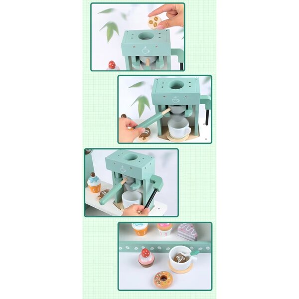 Café-Spielset aus Holz für Kinder ab 3 Jahren mit Zubehör