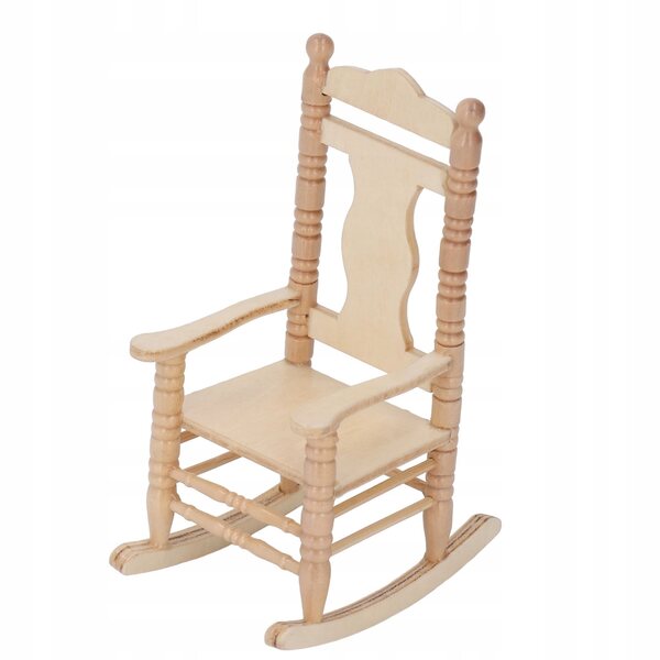 Fotel Bujany in Legno Retro per Casa delle Bambole Scala 1:12
