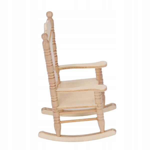 Fotel Bujany in Legno Retro per Casa delle Bambole Scala 1:12