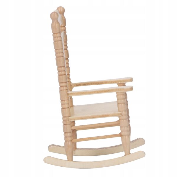 Fotel Bujany in Legno Retro per Casa delle Bambole Scala 1:12