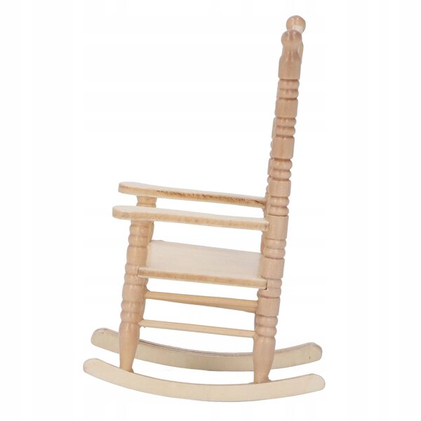 Fotel Bujany in Legno Retro per Casa delle Bambole Scala 1:12