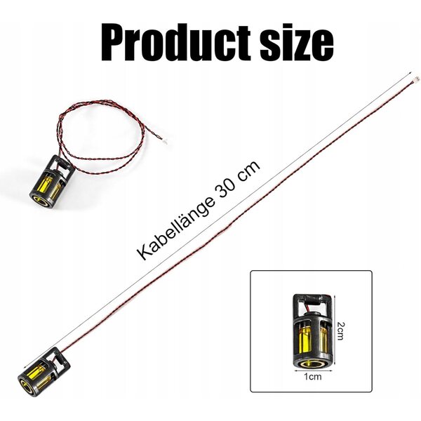 Lanterne LED in miniatura per una casa delle bambole con cavo da 15 cm, bianco caldo