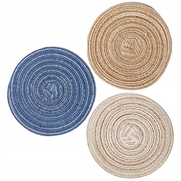 Set 3 Mini Tappeti in Cotone per Case delle Bambole, Decorazioni Colorate