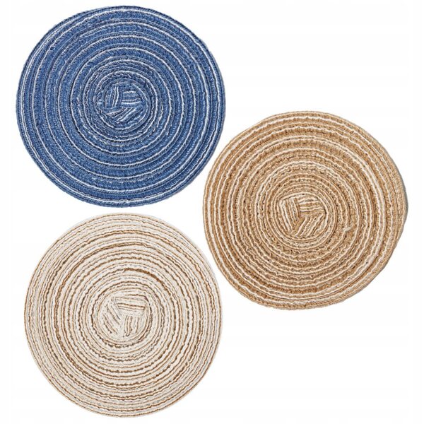 Set 3 Mini Tappeti in Cotone per Case delle Bambole, Decorazioni Colorate