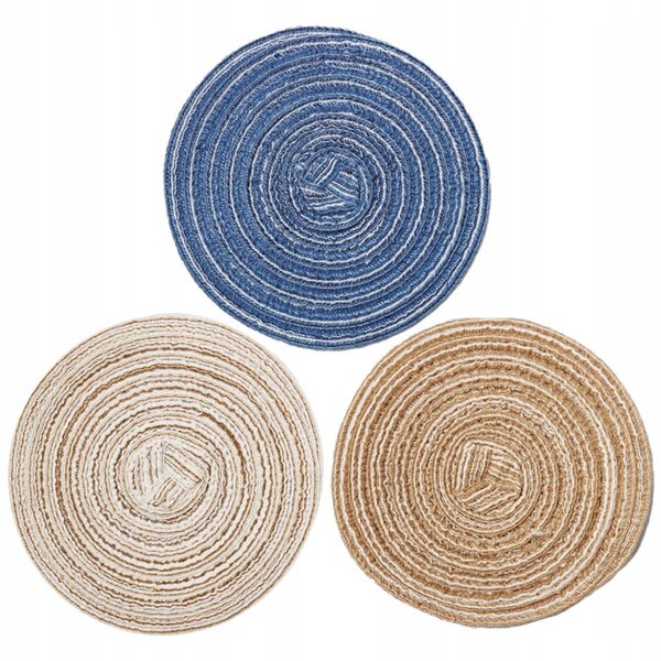 Set 3 Mini Tappeti in Cotone per Case delle Bambole, Decorazioni Colorate