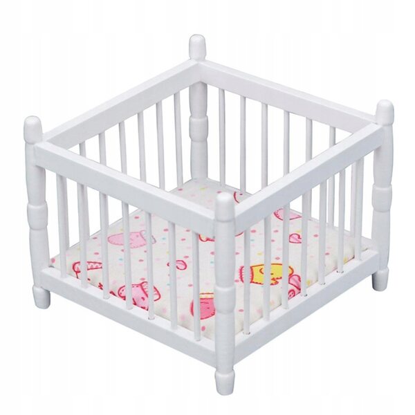 Mini letto in legno per casa delle bambole scala 1:12, mobili decorativi