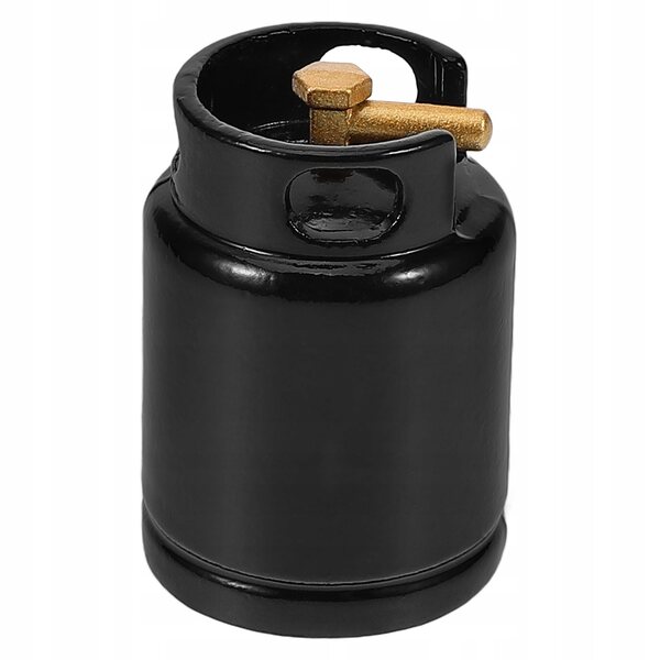 Mini schwarzer Dekotank für Puppenhaus 3x2,1 cm