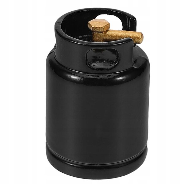 Mini schwarzer Dekotank für Puppenhaus 3x2,1 cm